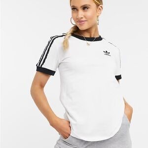 Adidas Women's White and Black and brown Top